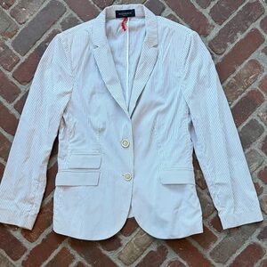 Piazza Sempione Cotton Silk Striped Blazer